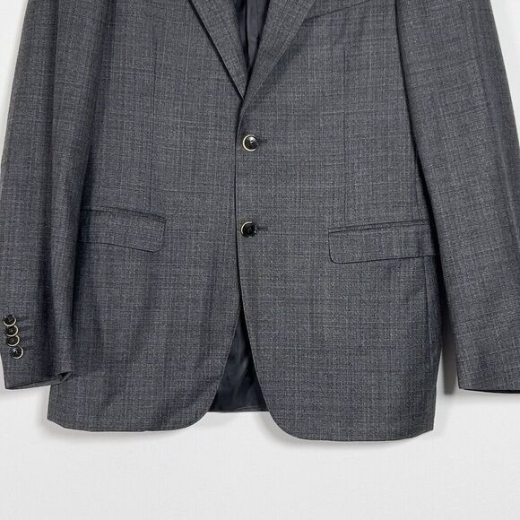 Canali Milano Wool Blazer Mens Sz 52R Gray 2 Button Single Vent - Picture 3 of 15